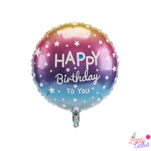 pastel stars pink blue birthday foil balloon