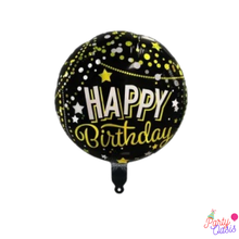 Black Gold birthday foil balloon
