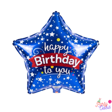Blue Star birthday foil balloon