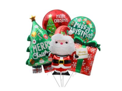 5 pcs christmas foil balloon set