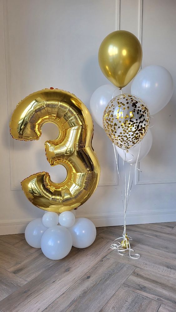 number and helium balloon