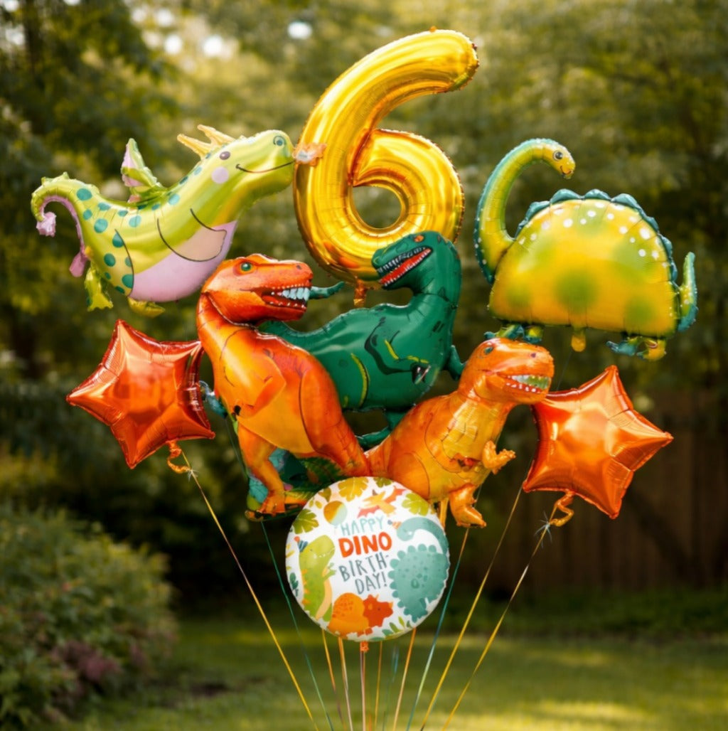 Dinosaur helium bunch with digit of your choice