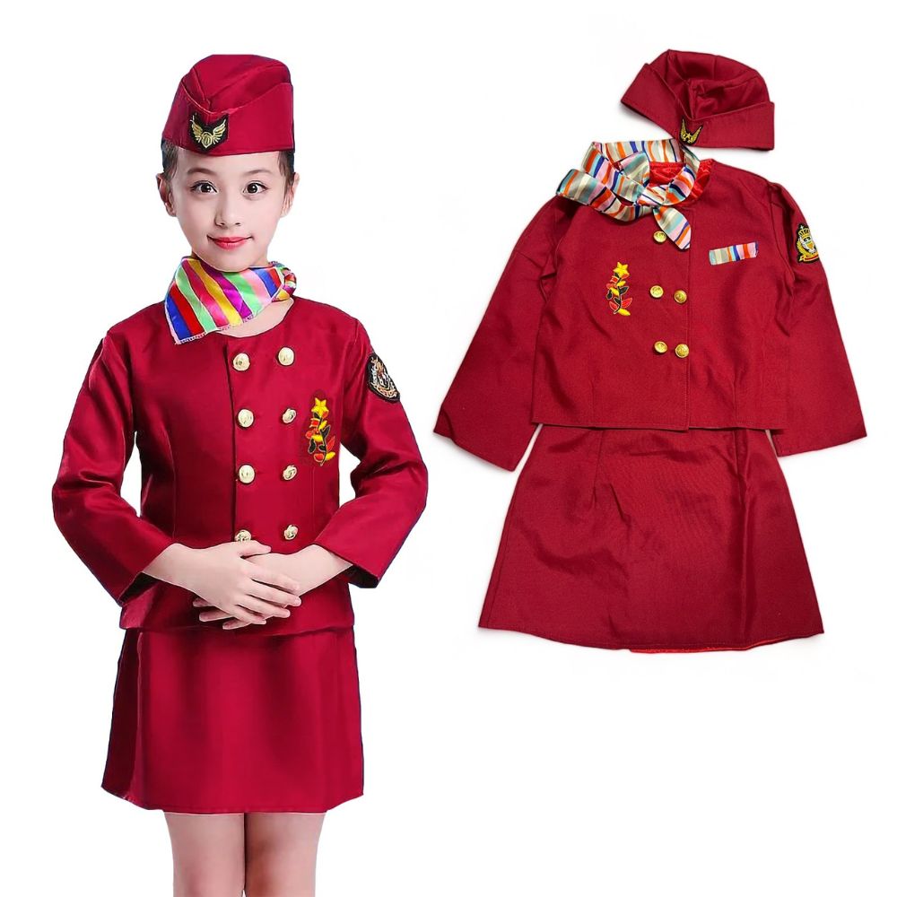 Cabin Crew Costume for 3 to 8 Years