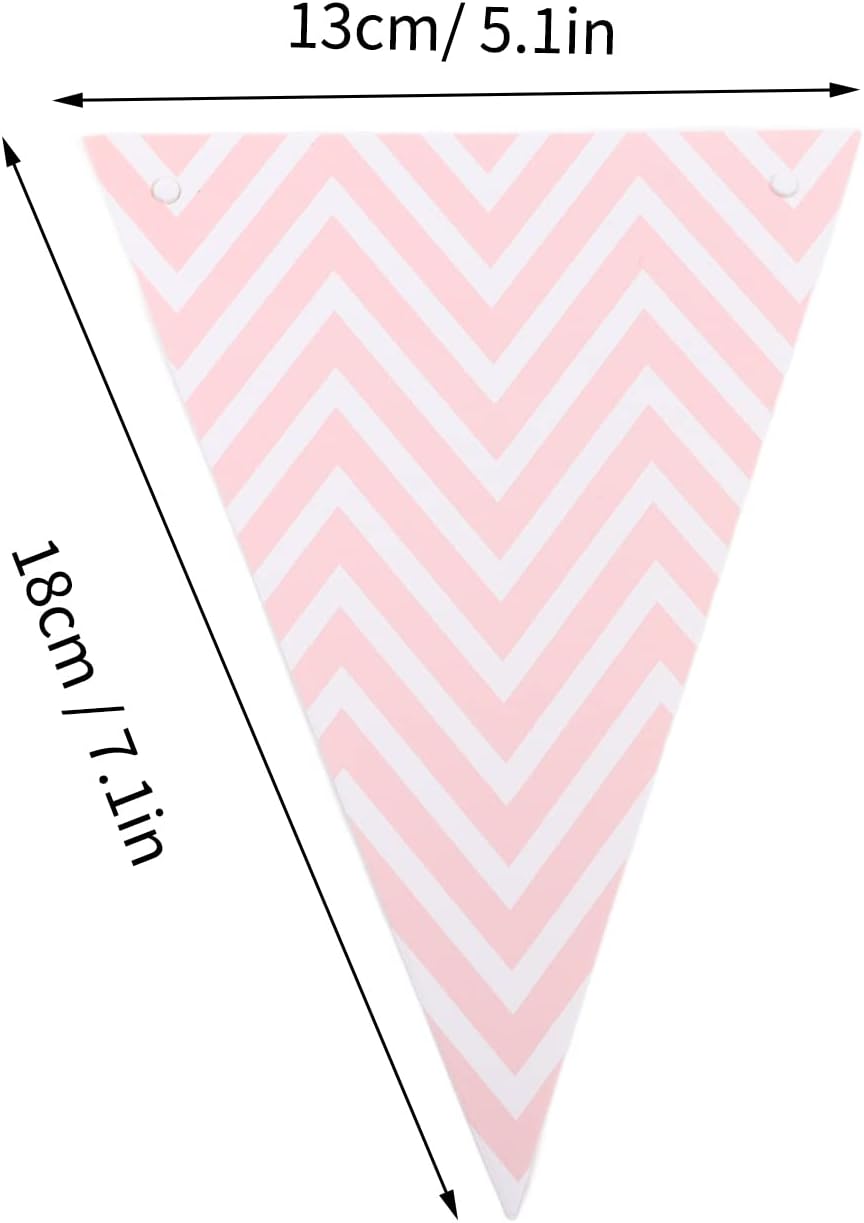 pink Zig zag triangle bunting banners