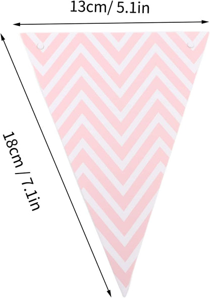 pink Zig zag triangle bunting banners