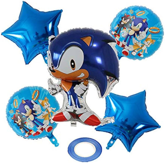 sonic 5 pcs foil balloons