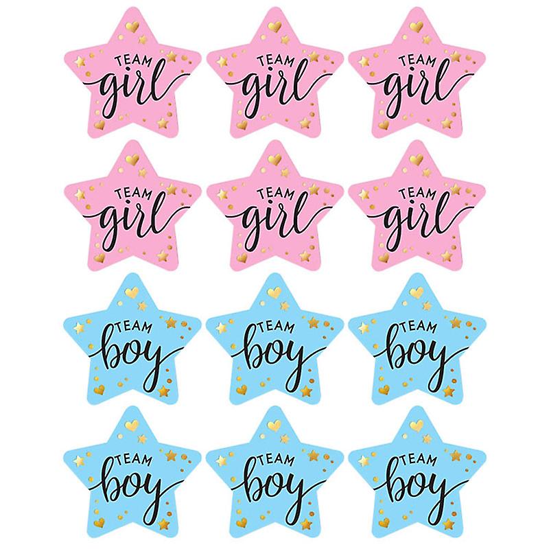 Star team boy or team girl sticker