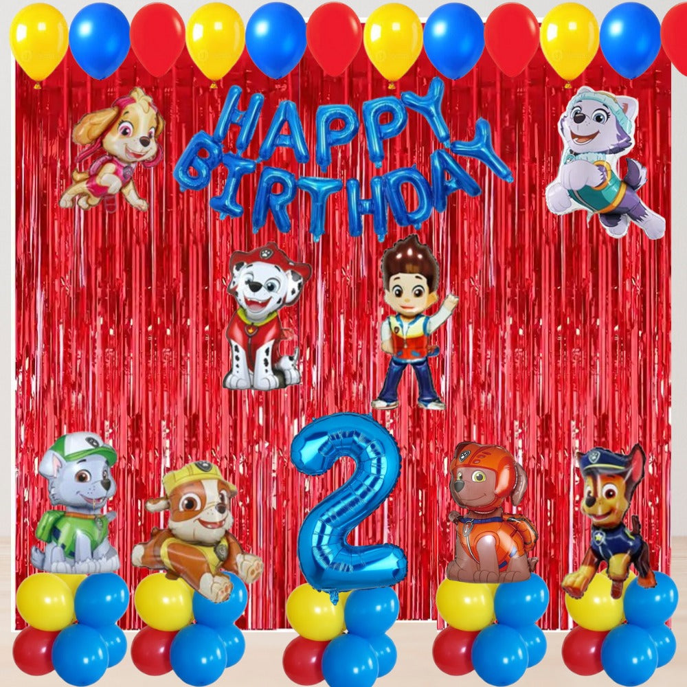 Paw Patrol Birthday Decoration Red - Non Inflated