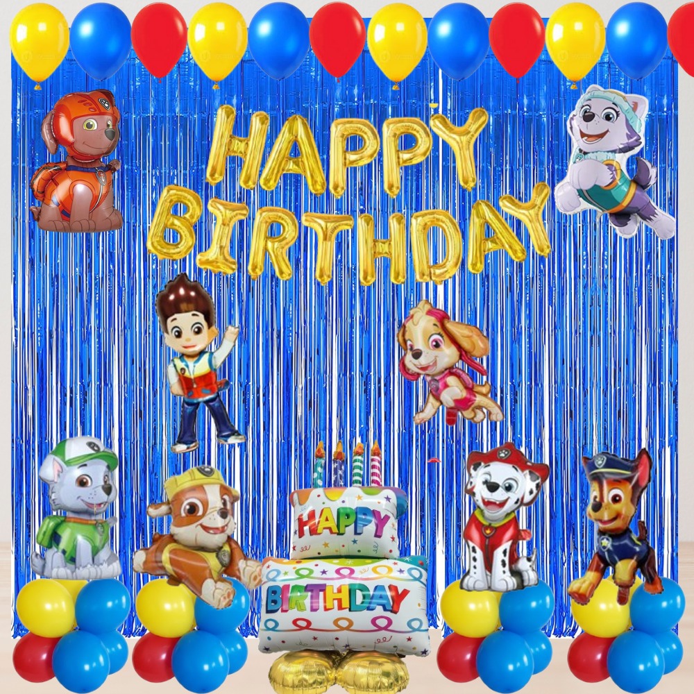 Paw Patrol Birthday Decoration - Non Inflated - Blue