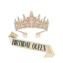 Vintage Queen Crystal Crown Gold Tiaras And Crowns For Birthday