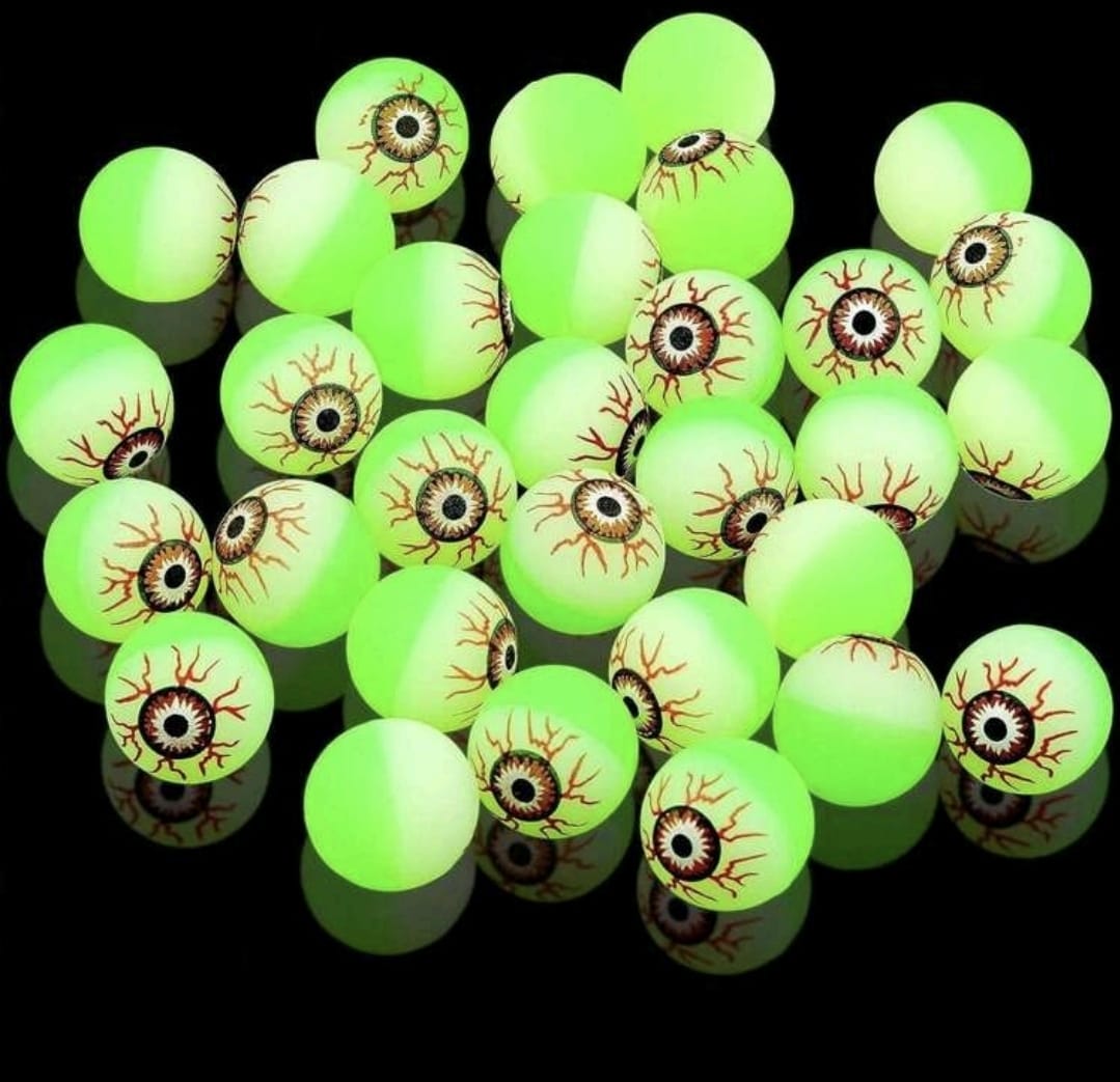 Spooky glow in the dark bouncy ball 10pcs