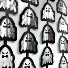 Ghost Theme Rain Curtain, Reusable Spooky Decor For Indoor Outdoor Party Wall Backdrop, Haunting Ambiance Decorations