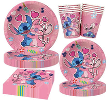 Lilo Stitch Plate Cup Tableware Set - Serves 10