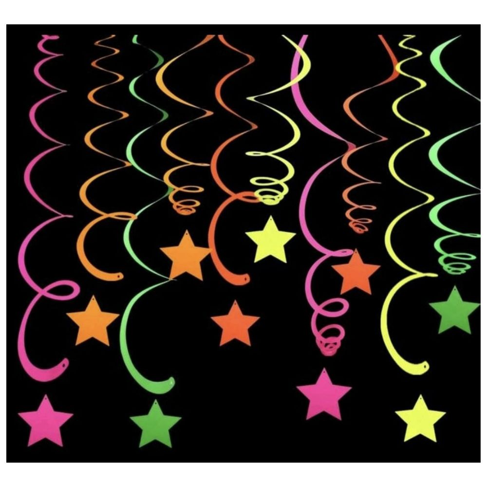 Spiral Stars Glow In The Dark - 5 Pcs