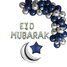 Navy Blue Eid Mubarak Air Filled Ready To Use Decoration