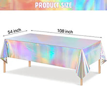 Holographic Iridescence Plastic Tablecloths Laser Table Covers