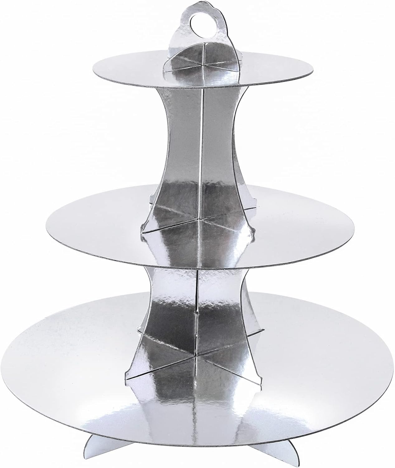 silver cup cake stand