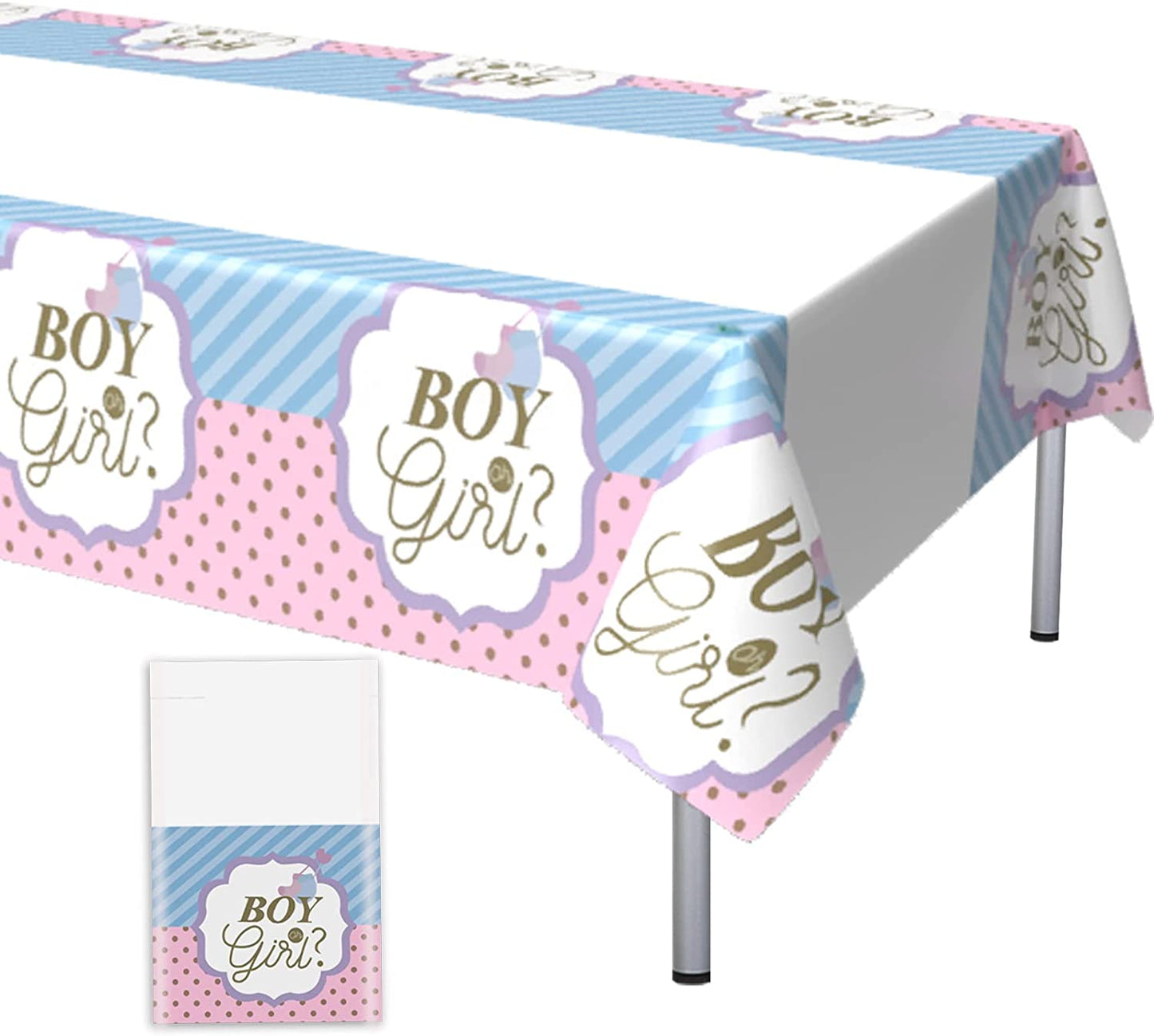 Gender reveal boy or girl baby shower Rectangular Table Covers