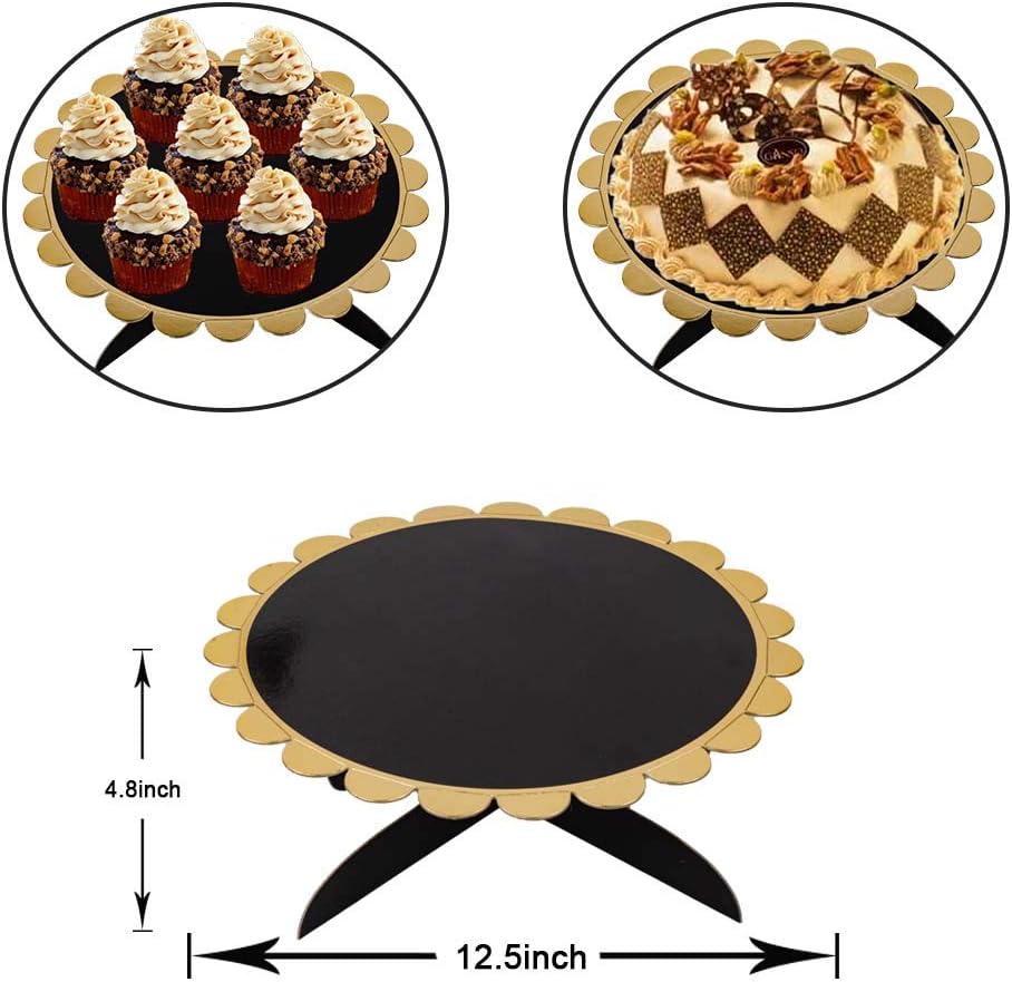 black gold cake stand