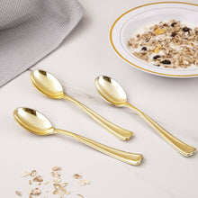 25pcs Gold Spoon Disposable