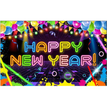 Neon Happy New Year Banner