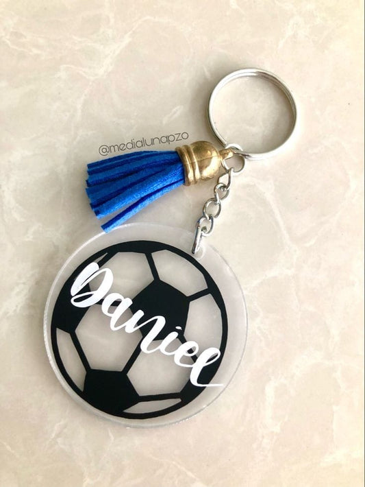 football Personalized key chain