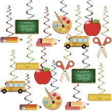 16pcs spiral back to school hanging
