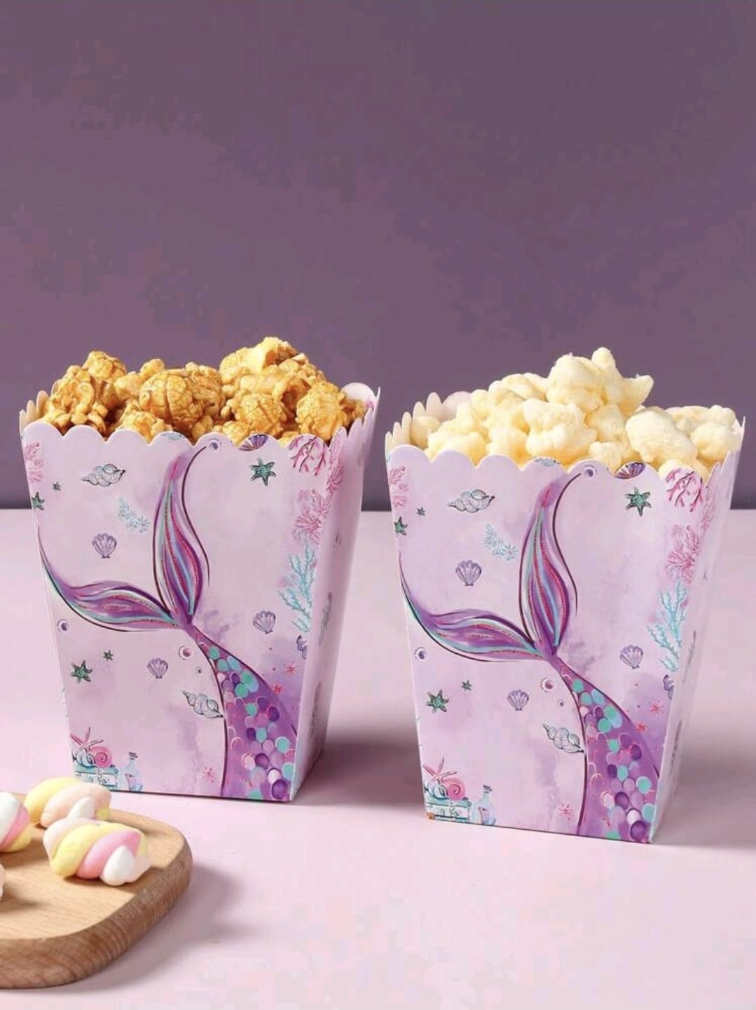 10pcs mermaid pop corn box