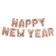 Rosegold Happy New Year Banner Foil Balloon - Non Inflated