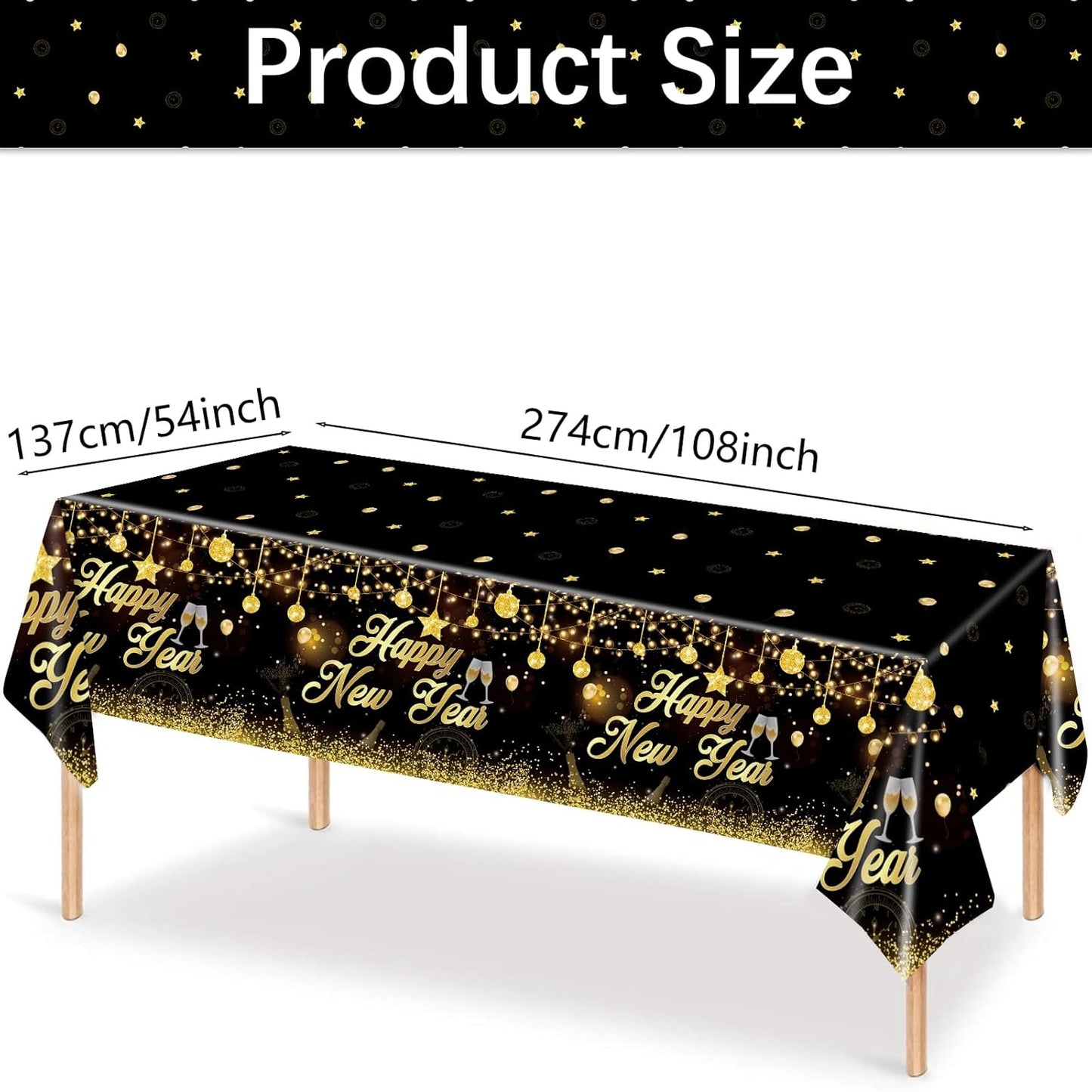 New year printed table cover