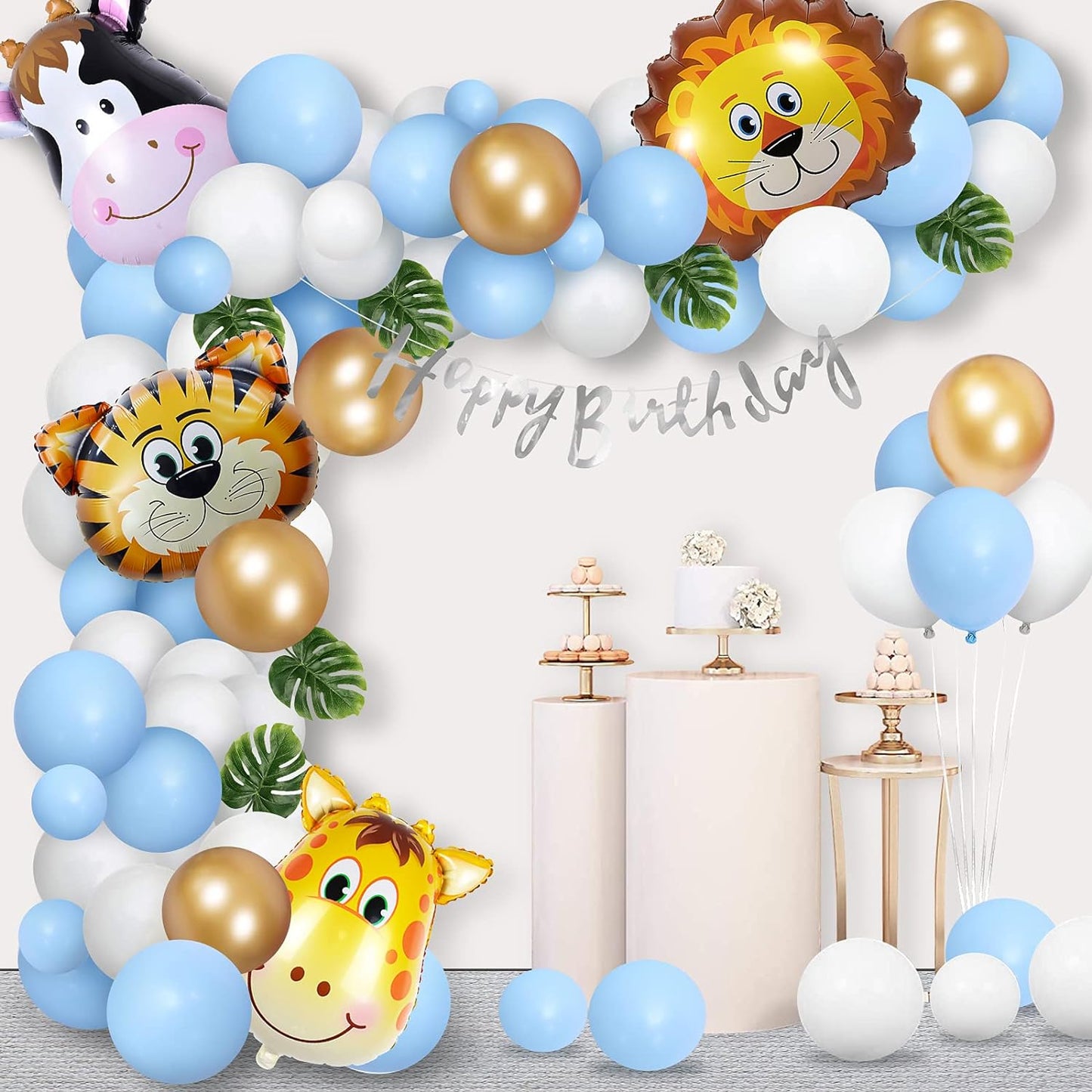 Jungle Safari Happy Birthday Decoration animals