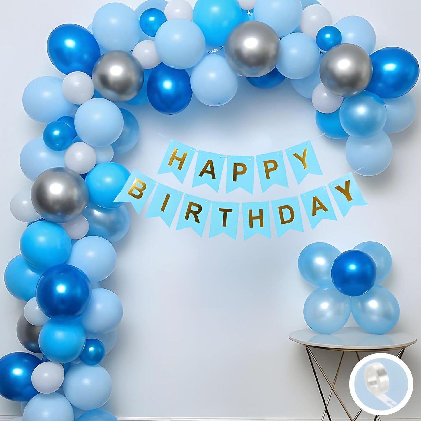 shades of blue balloon garland kit