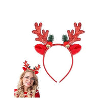 Christmas Reindeer Antlers Headband - Red - 1pc