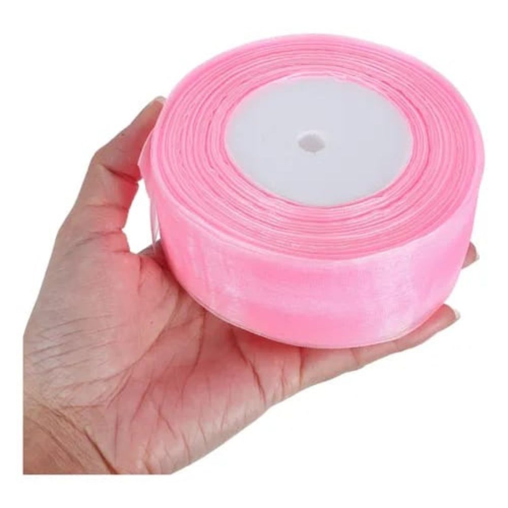 Pink Satin Ribbon Roll Approx. 20mm - 22m/Roll