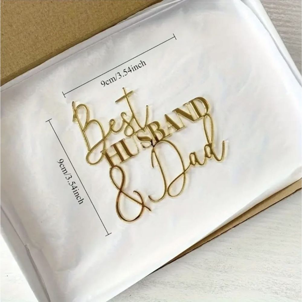 Best Husband and Dad Cake Topper