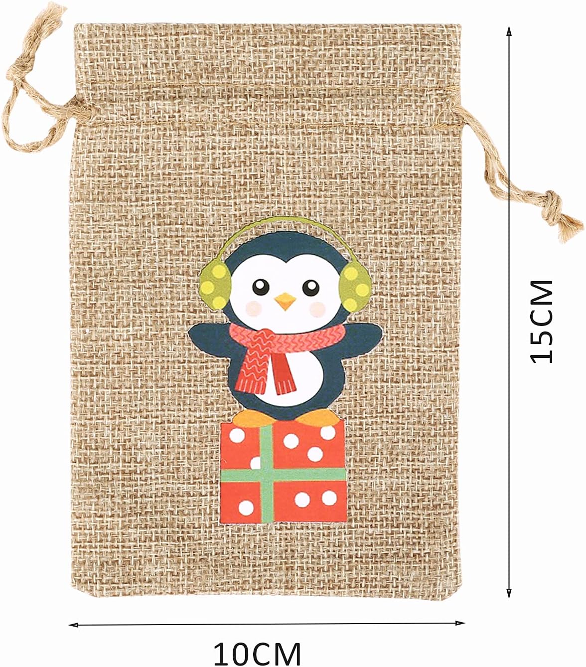 Christmas Jute Bags - pack of 5