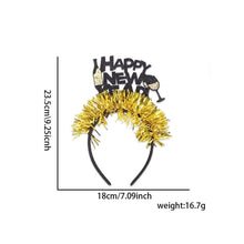New Year Headband with Glitter 1pc