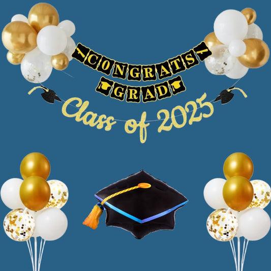 congrats grad class of 2025 air filled set up