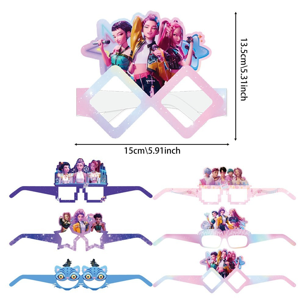 6pcs K Pop Theme Eye Frames