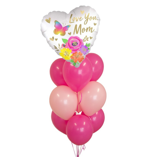pink balloons mothers day set