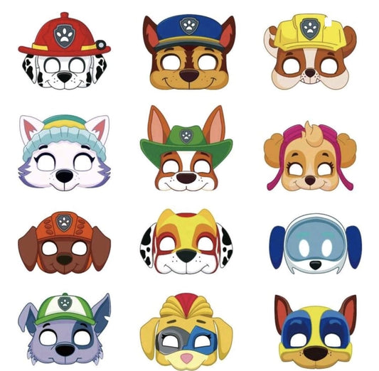 12 pcs paw patrol face mask