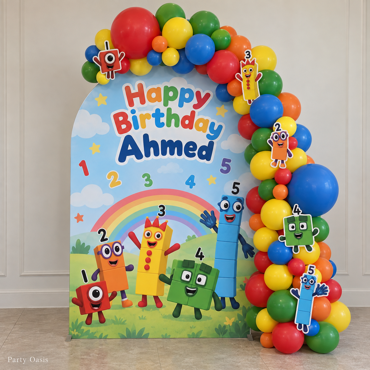 Number block theme Balloon Garland & Arch Backdrop Decoration