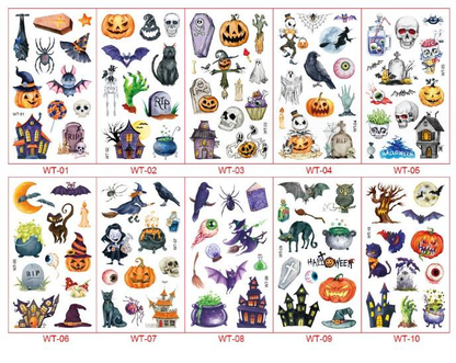 Halloween horror stickers kids