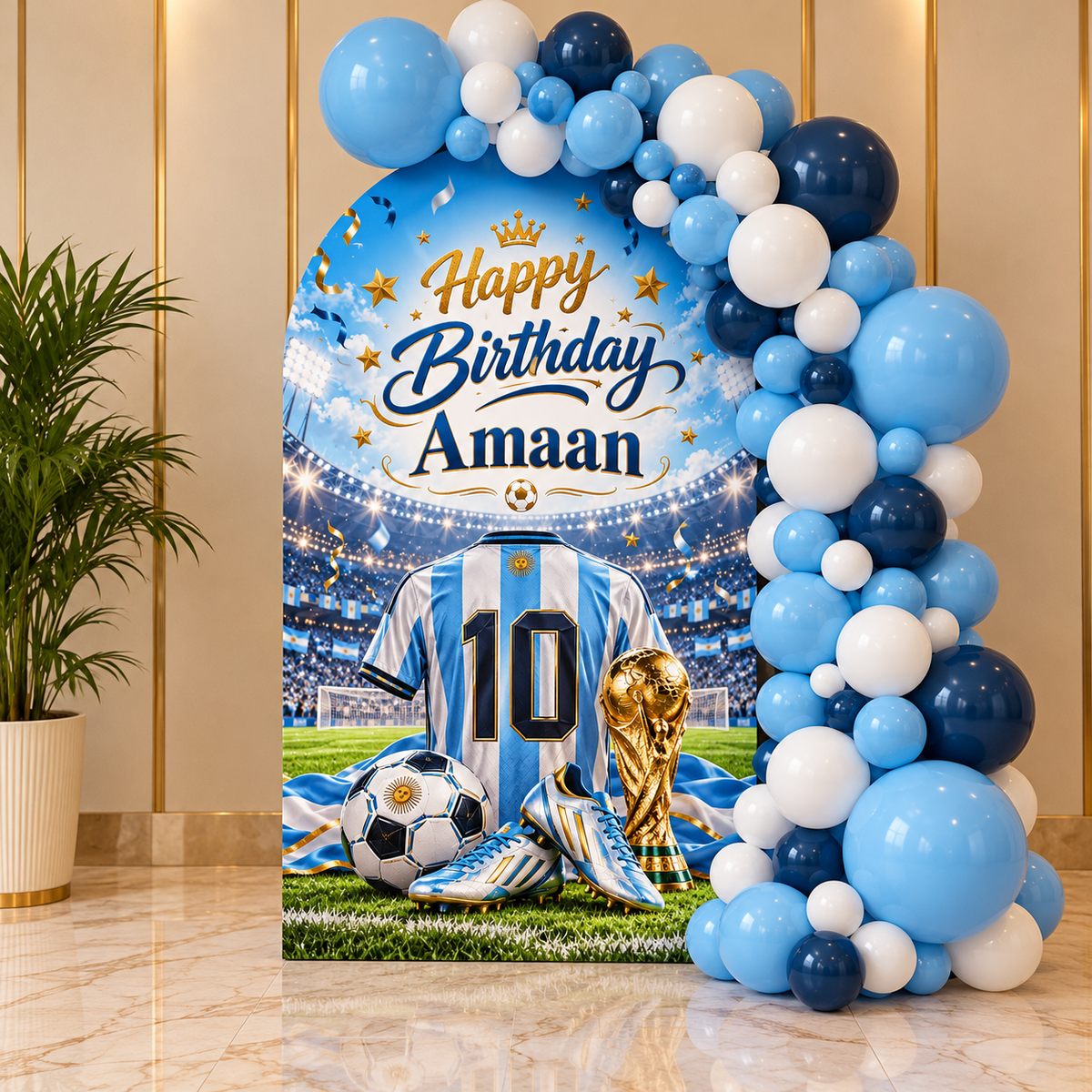 Messi theme Balloon Garland & Arch Backdrop Decoration football
