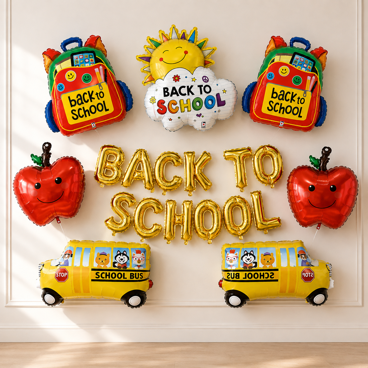 Back to school foil balloon combo set