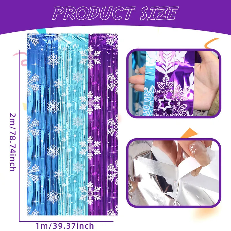 Frozen Curtain Foil Snowflake 1pc