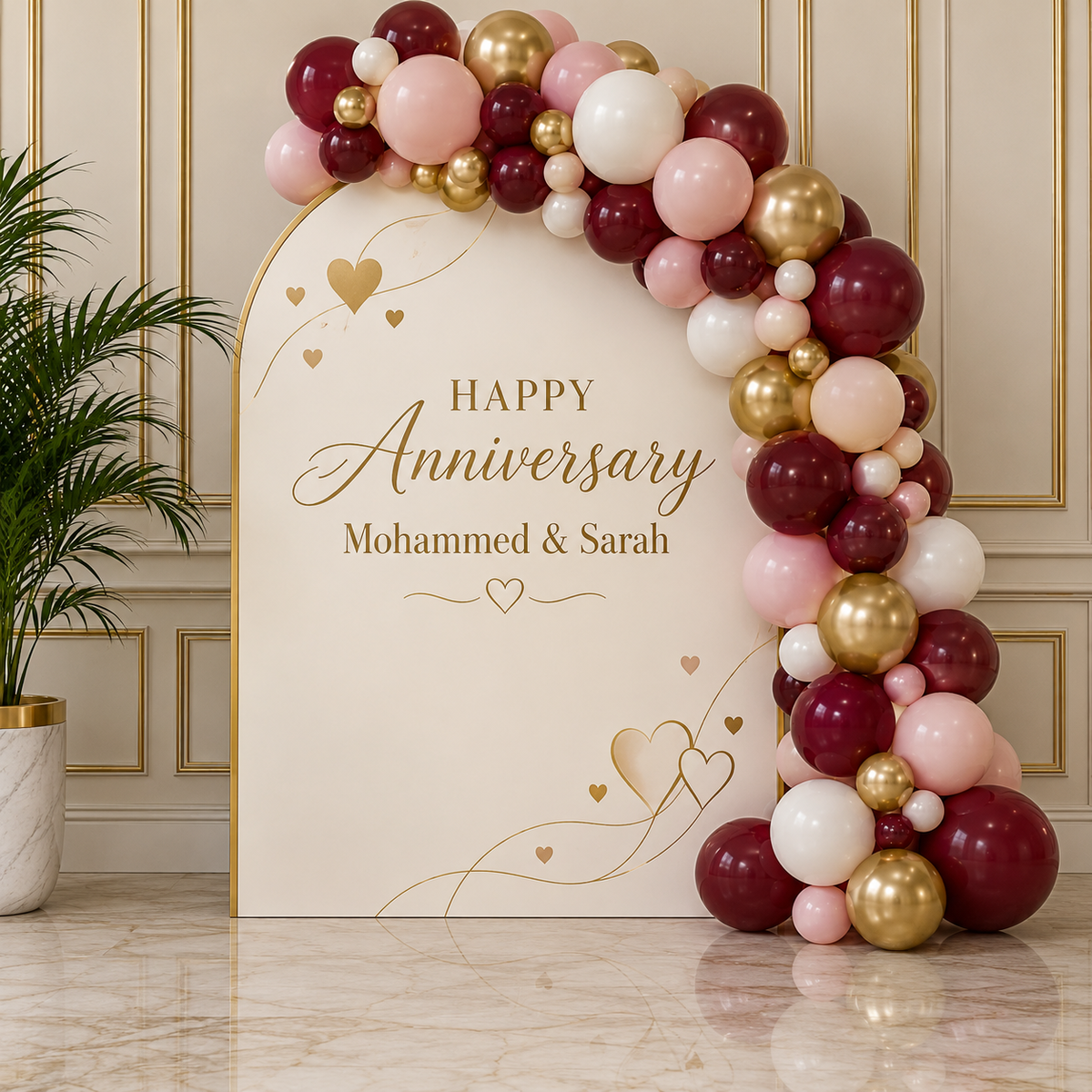 anniversary Balloon Garland & Arch Backdrop Decoration (Copy)