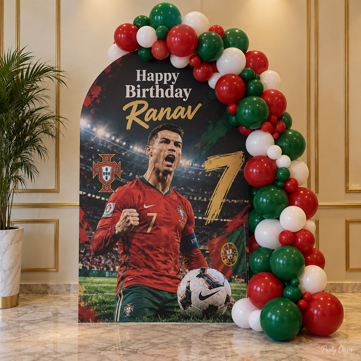 Ronaldo theme Balloon Garland & Arch Backdrop Decoration football