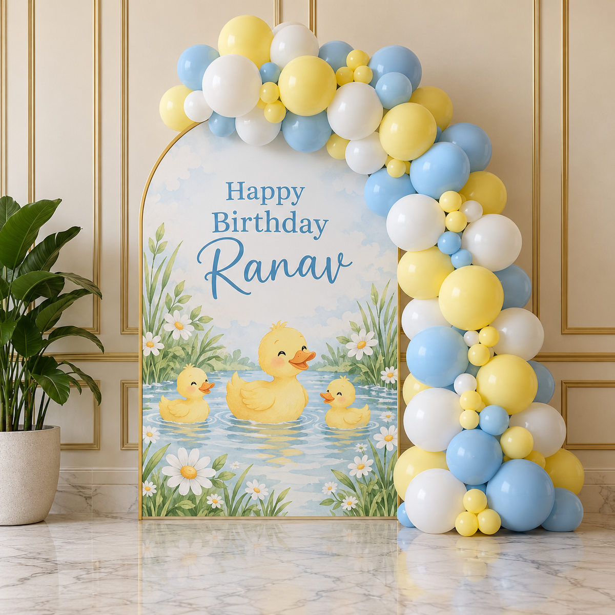 Duck theme Balloon Garland & Arch Backdrop Decoration