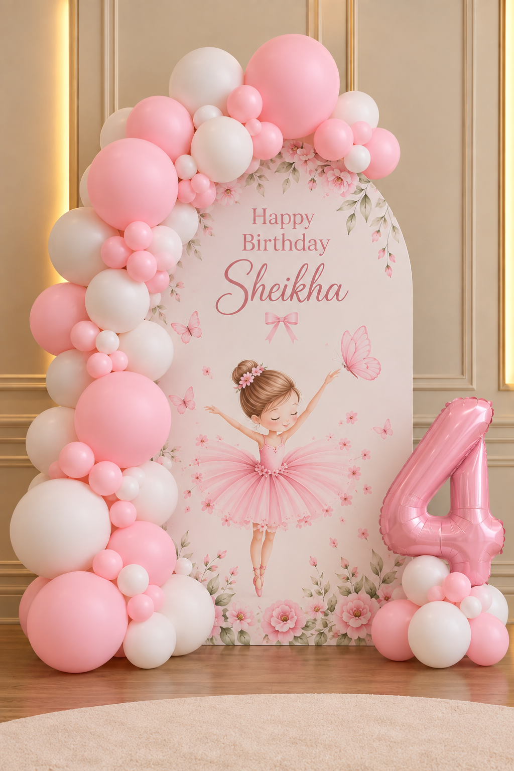ballet fairy theme Balloon Garland & Arch Backdrop Decoration